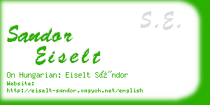 sandor eiselt business card